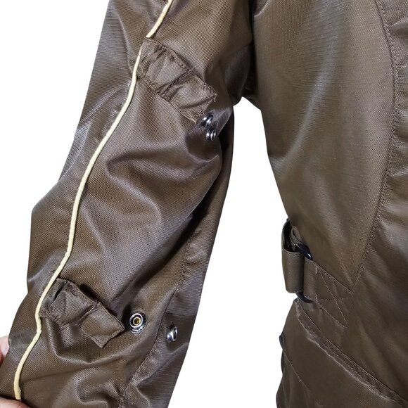 Tourmaster Trinity Series 2 Womens Motorcycle Jacket M Brown Zipout Liner Biker - Picture 5 of 16